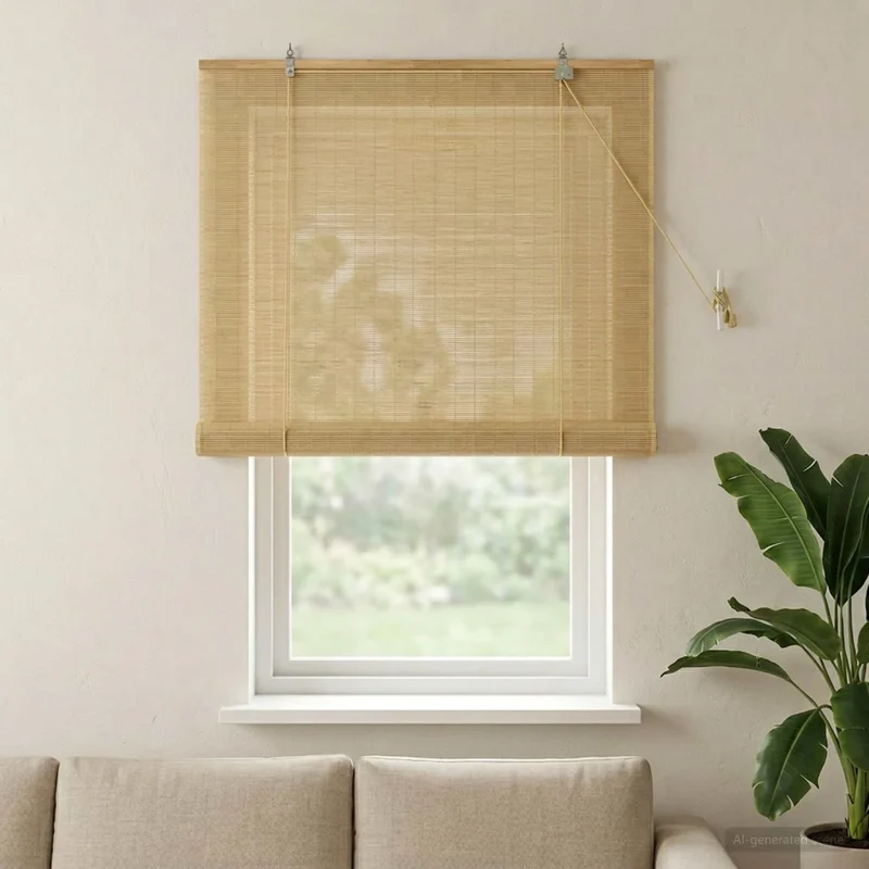 Tenda a rullo Naturale 120 x 160 cm Bambù 42040567