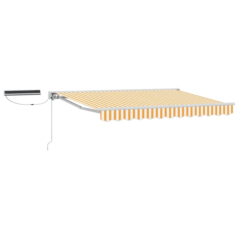 Tettuccio Elettrico Retrattile Giallo e Bianco 3 x 2 m 3421714