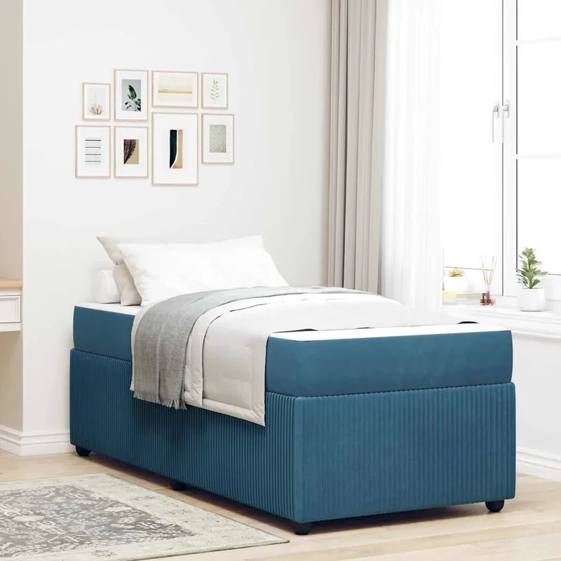 Struttura del letto Blu 80 x 200 cm Tessuto 3398325