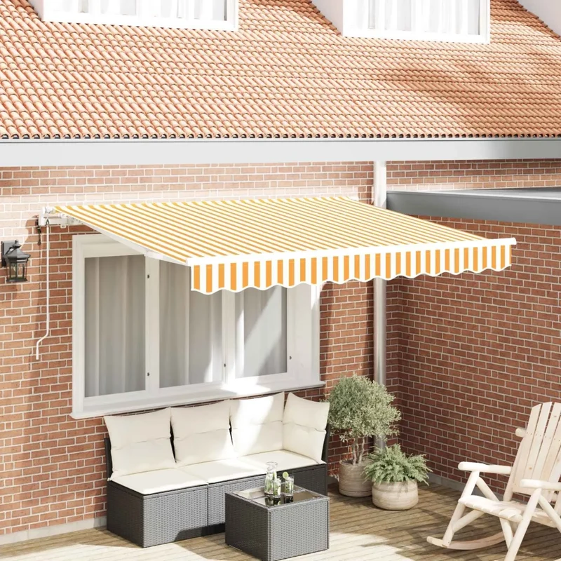 Tenda retrattile Giallo 300 x 200 cm Tessuto 3329503