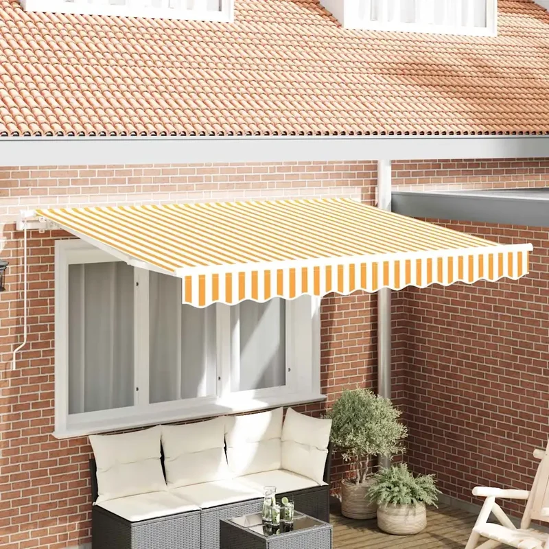 Tenda retrattile Giallo 300 x 200 cm Tessuto 3329501