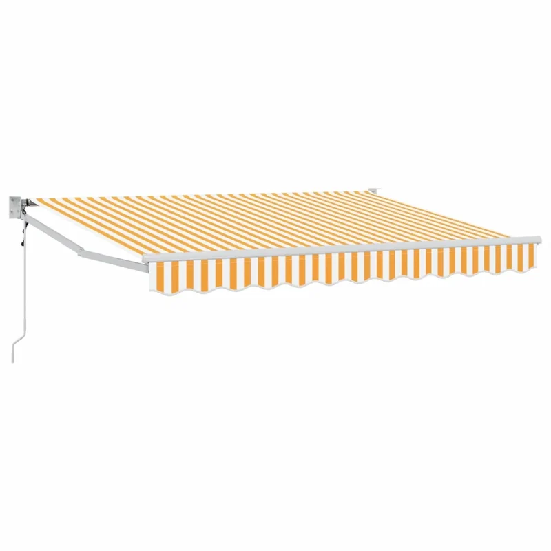 Tenda retrattile Giallo e Bianco 3 x 2 m Poliestere e Metallo 3418963