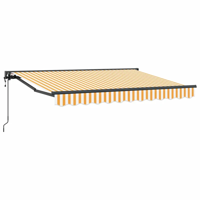 Tettuccio Elettrico Retrattile Giallo e Bianco 3 x 2 m 3421125