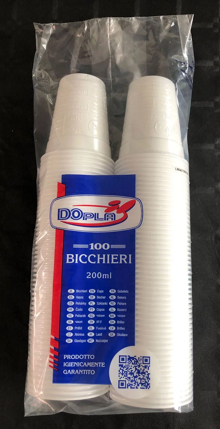 BICCHIERE DOPLA 200CC.100P.BI-22639