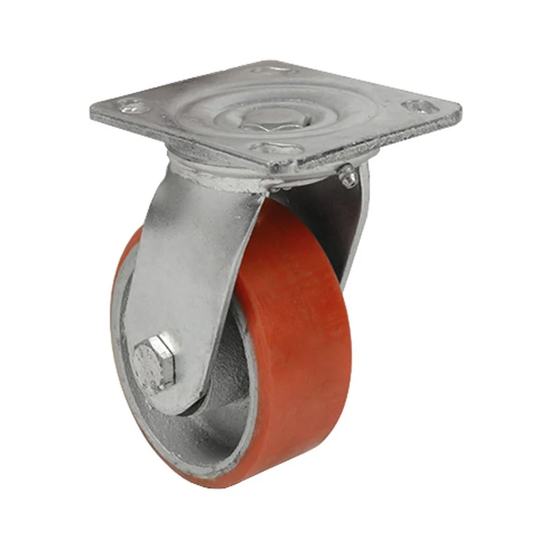 Ruota poliuretano 125x32 piastra girevole export
