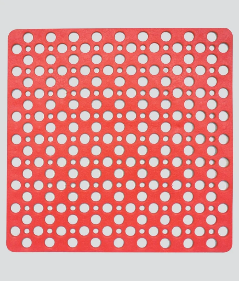TAPPETO DOCCIA MASSAGE 53X53 ROSSO