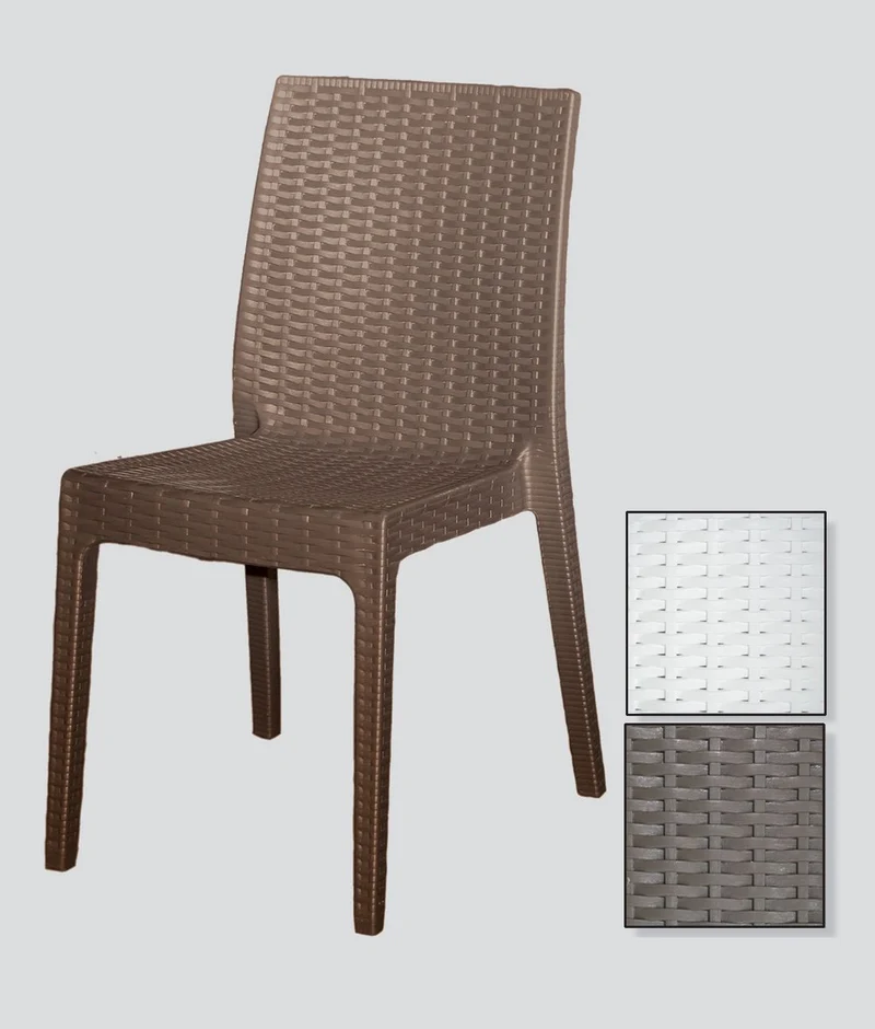 SEDIA STILE RATTAN SELENE TORTORA