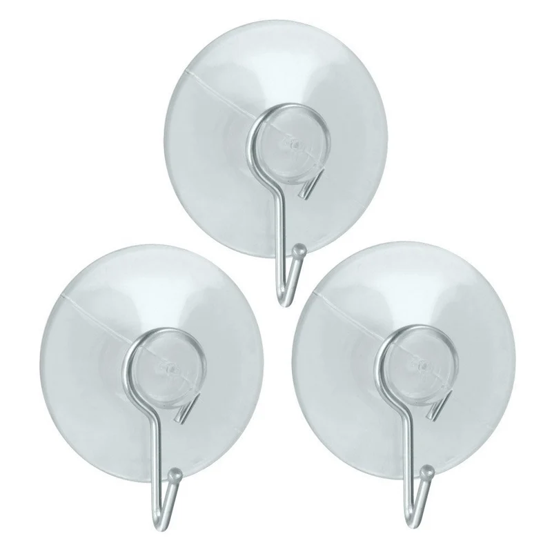 SET 3 GANCI VENTOSA IN PLASTICA PVC
