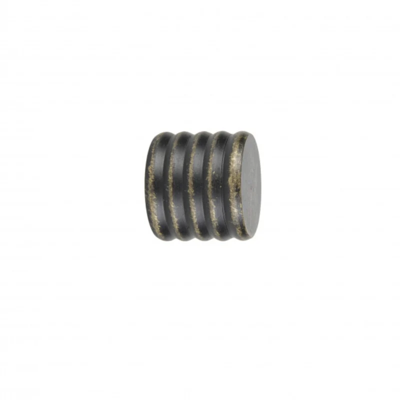 Finale bastone tenda tappo nero oro 2Pz
