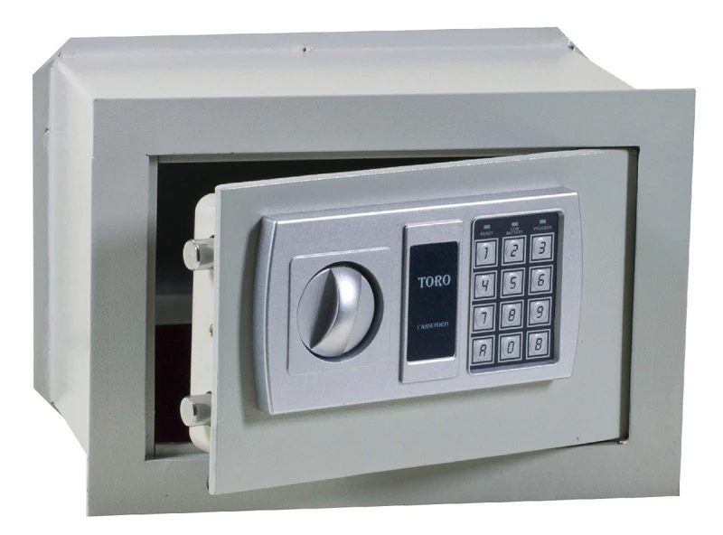 Cassaforte elettronica a muro cm 32x20x22h spessore sportello 6 mm