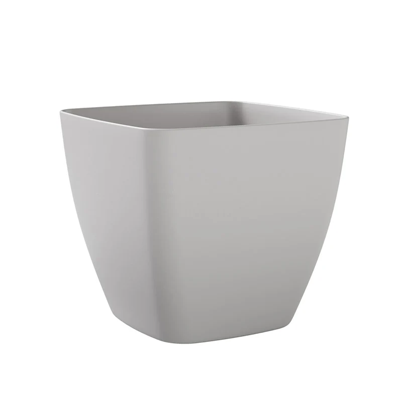 Vaso Quadrato Indoor e Outdoor Tera Ceylon Kit Cloud Ø40 cm in Plastica Grigio Chiaro