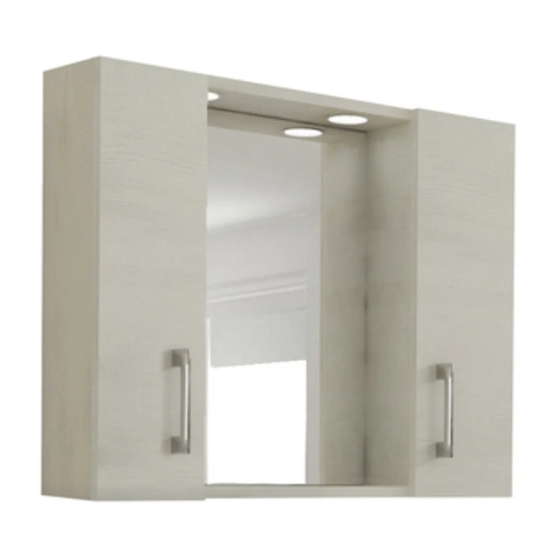 Specchio da Bagno 960 a 2 Ante Rovere Bianco