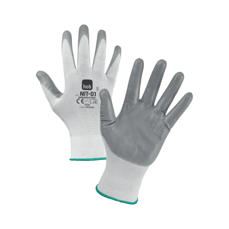 Guanti hob poliestere/nitrile nbr 13eco - 12 paia