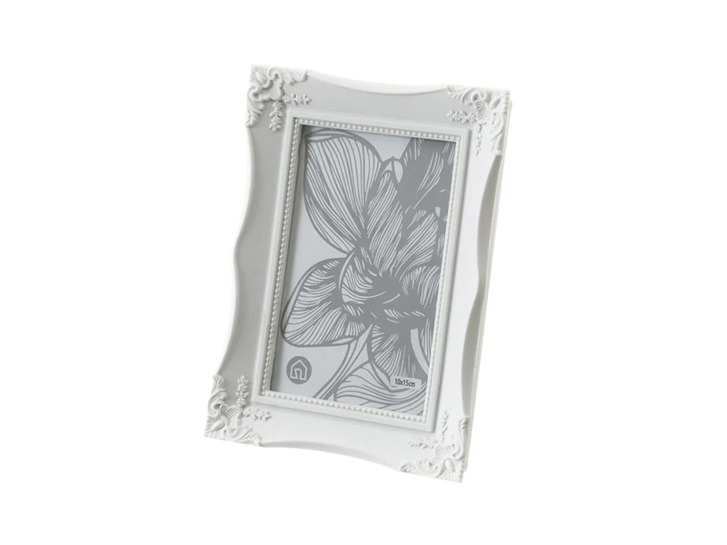 Cornice in plastica bianca stile shabby chic finestra foto 10x15 cm - Casaseleccion
