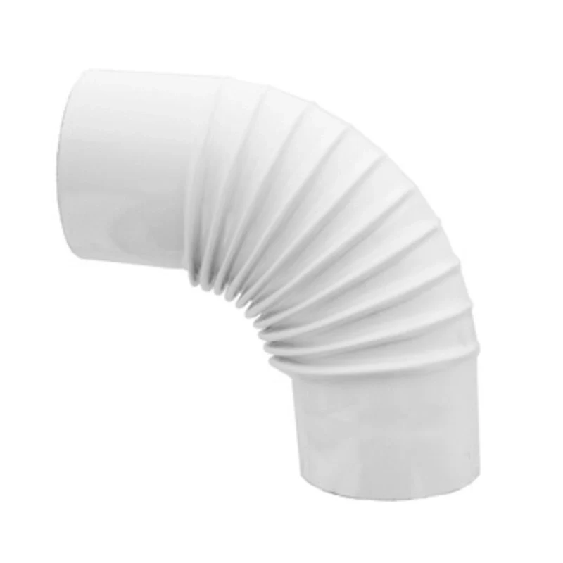 Stufa 90 Ø 8 cm Bianco Gomito per 12 Pezzi