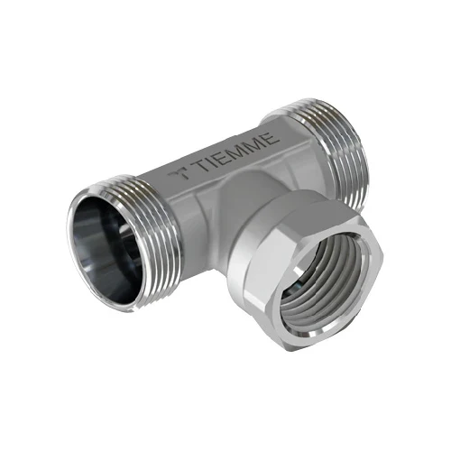 Raccordo a t maschio femmina cromato 1/2 24x19 fil d.16