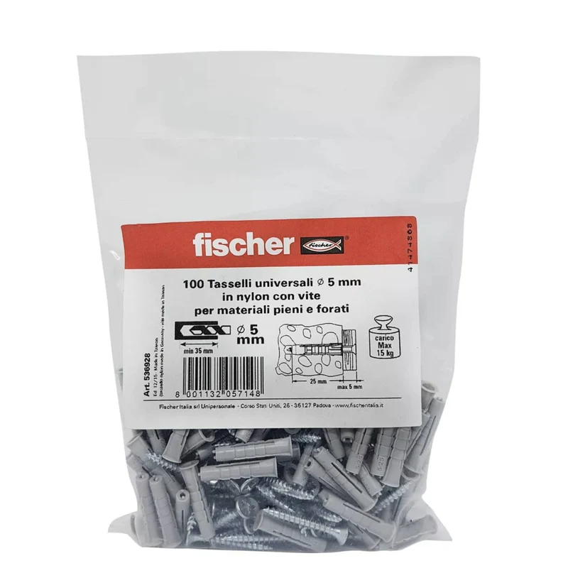 100 Tasselli Fisher con vite