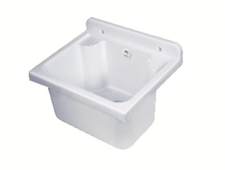 Pilozzo Lavapanni da Muro Negrari 42x34x21 cm - Vasca in PP Grigio