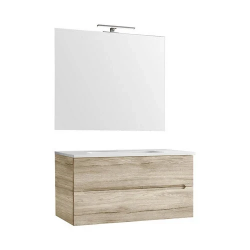 Mobile bagno sospeso linea talia da 90 cm bianco lucido