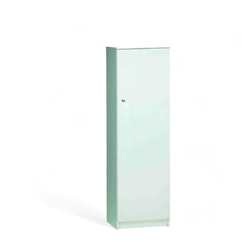 Mobile colonna portaoggetti ad anta unica MDF bianco liscio dimensioni 46x34x147 cm ideale per organizzare spazi