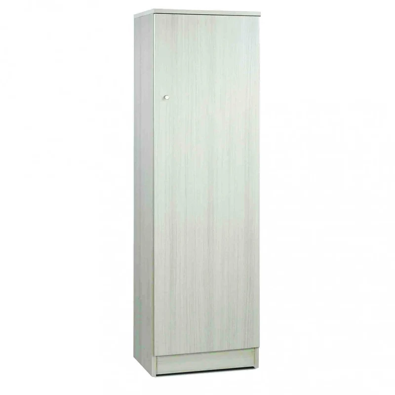 Colonna portaoggetti ad un'anta in MDF beige dimensioni 46x34x147 cm ideale per organizzazione e design elegante