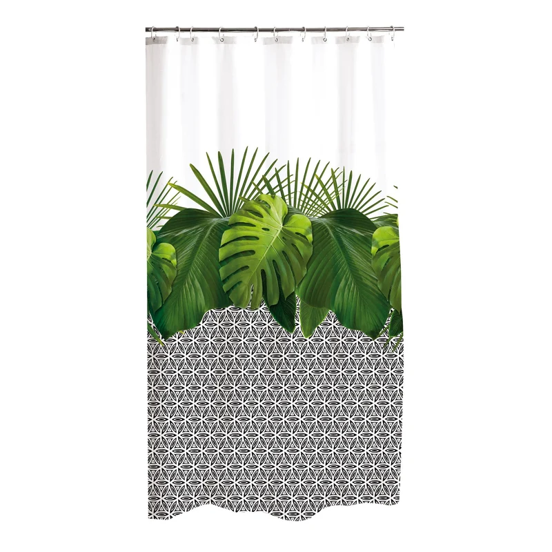 Tenda da doccia 180 x 200 cm Graphic Jungle