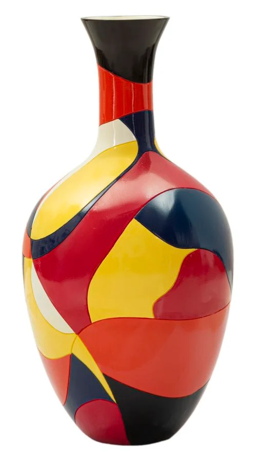Vaso Rubic Ø29x59 cm in Resina Multicolor
