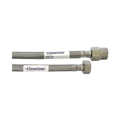 Flessibile inox modello prolungato cm. 020 mf 1/2 x 1/2