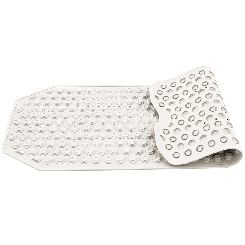 Tatkraft Secure Tappetino Vasca da Bagno Antiscivolo - Qualità Italiana - 40x103cm - Lavabile in Lavatrice - Antimuffa - Bianco