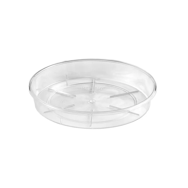 Sottovaso Rotondo Indoor Finitura Lucida Tera Plato Clear Ø12 cm in Plastica Trasparente