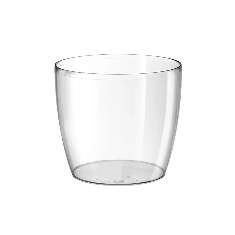 Vaso Cachepot Indoor Finitura Lucida Tera Madeira Clear Ø22 cm in Plastica Trasparente