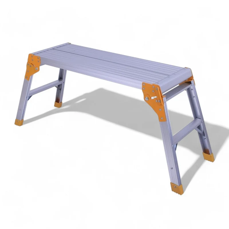 Sgabello doppia salita con cerniere in acciaio 80x30xH50 cm