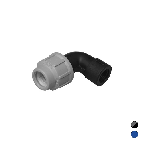 Gomito a 90 c/derivazione femmina ikaro raccordo per polietilene 1/2 x 20 -f-brico