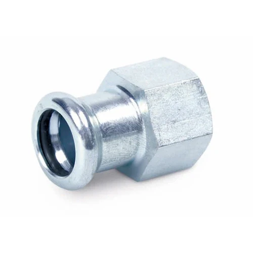 Manicotto misto ff a pressare in acciaio carbonio 3/4 x 22
