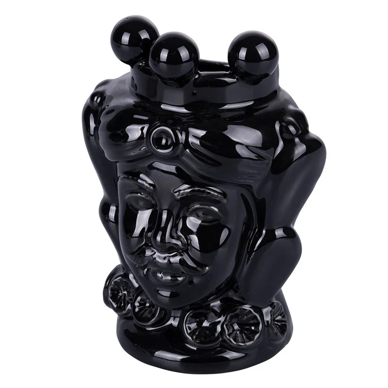 Umidificatore per Radiatori Testa di Moro Uomo 10x6x14 cm in Ceramica VdE Tivoli 1996 Sicilia
