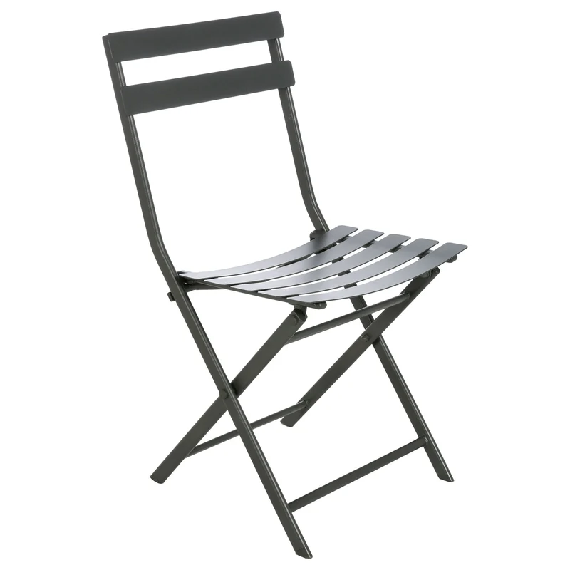 Sedia da balcone in alluminio grigio