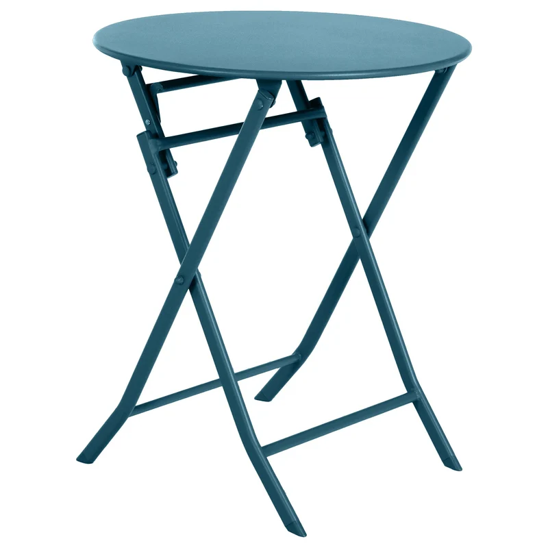 Tavolo da balcone in alluminio blu
