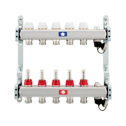 Collettore premontato con flussimetri scarico e sfiato 2 vie 1 x3/4