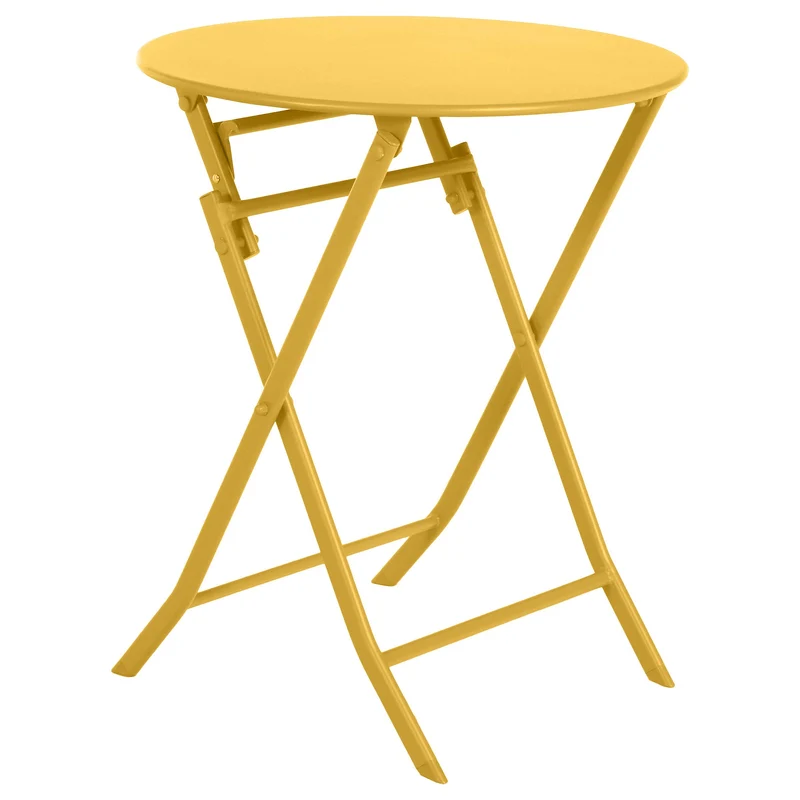 Tavolo da balcone in alluminio giallo