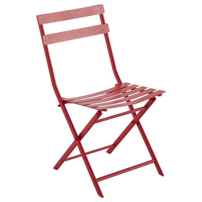 Sedia da balcone in alluminio rosso
