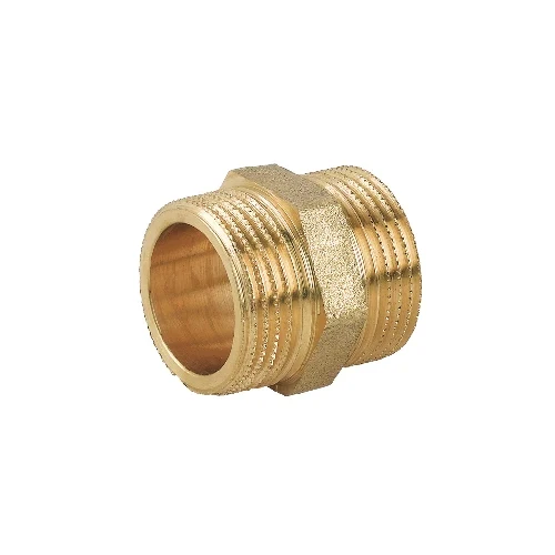 Nipple doppio mm in ottone giallo 2