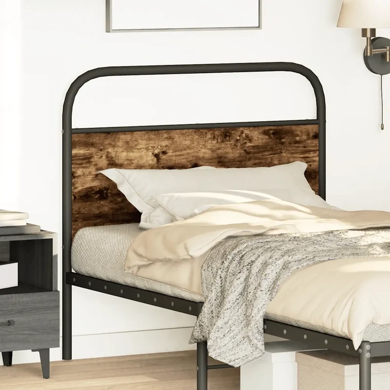 Testiera di Ricambio Rovere Fumo 107 cm in Acciaio e Legno Multistrato 4100239