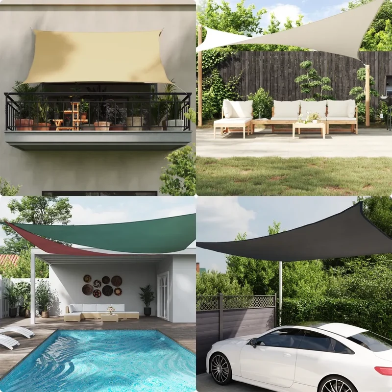 Vela Parasole Grigio Chiaro 2x3 m 100% Poliestere Oxford 4000535