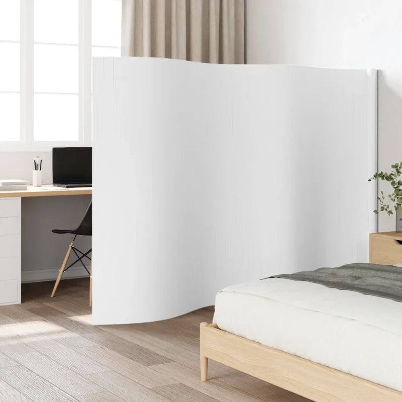 Divisorio Ambienti Bianco Larghezza 400 cm Altezza 165 cm in Bambù 377003