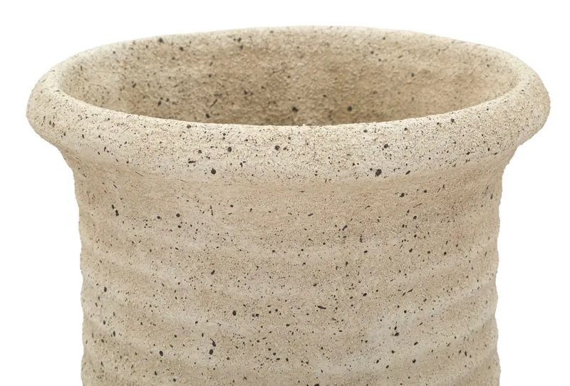 Vaso da Esterno Sand Ø28x110 cm in Resina Beige