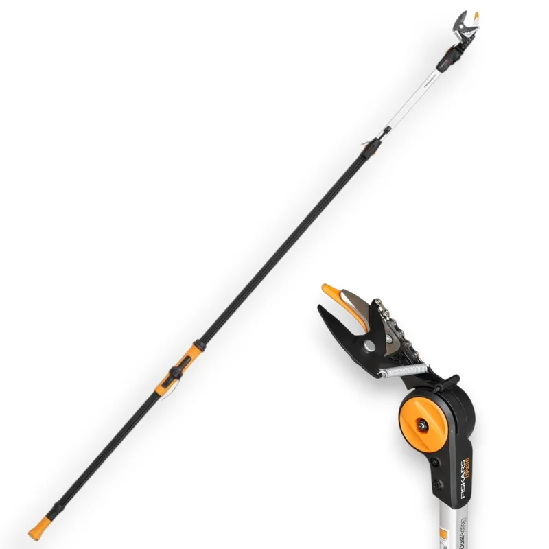 Svettatoio telescopico con lama in acciaio ultra temprato con funzione dual action allungabile fino a 4 mt UPX96 Fiskars 1080131
