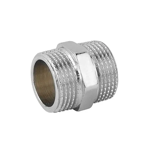 Niplles doppio mm ottone cromo 1/2