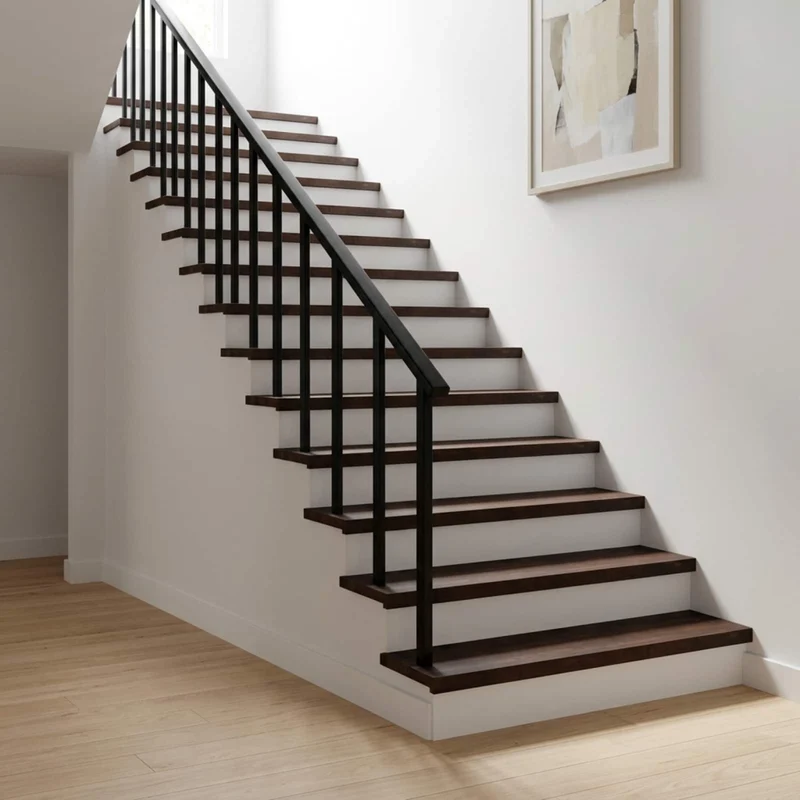 Tappeti per scale 12 pz 100 x 30 x 2 cm Marrone Scuro 3446385