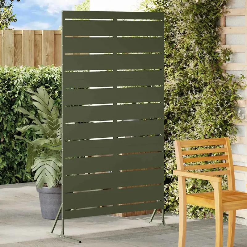 Schermo per Privacy 100 x 50 x 180 cm Acciaio Verde Oliva 868566