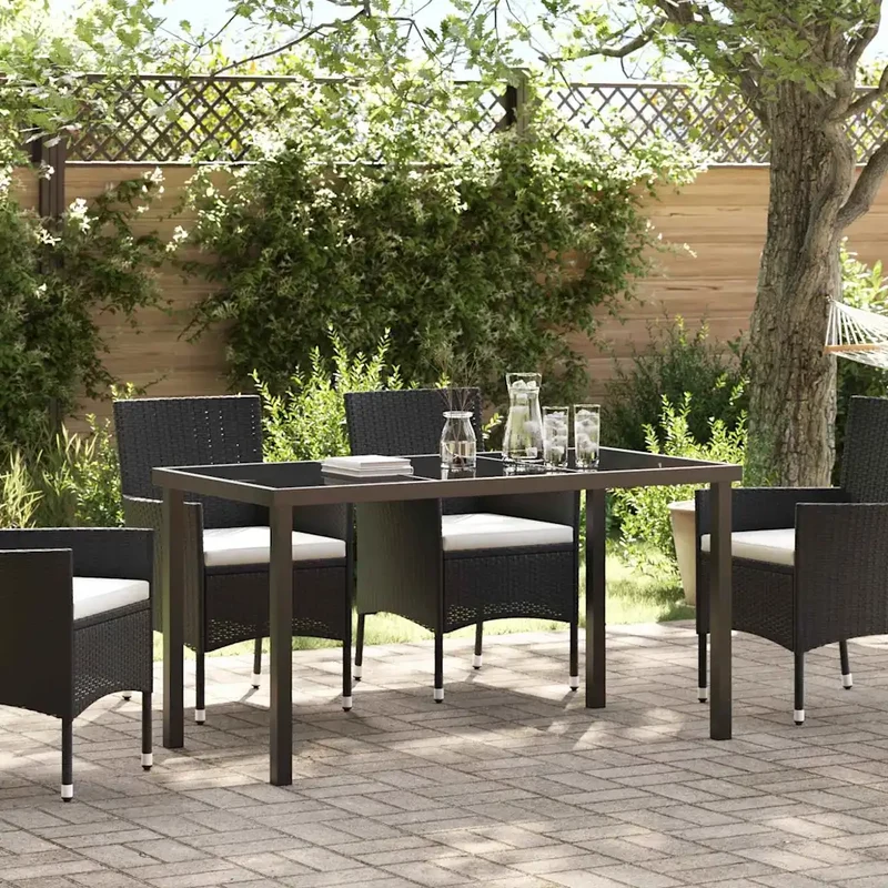 Tavolo da Giardino Nero 140 x 70 x 73 cm Metallo 42010313